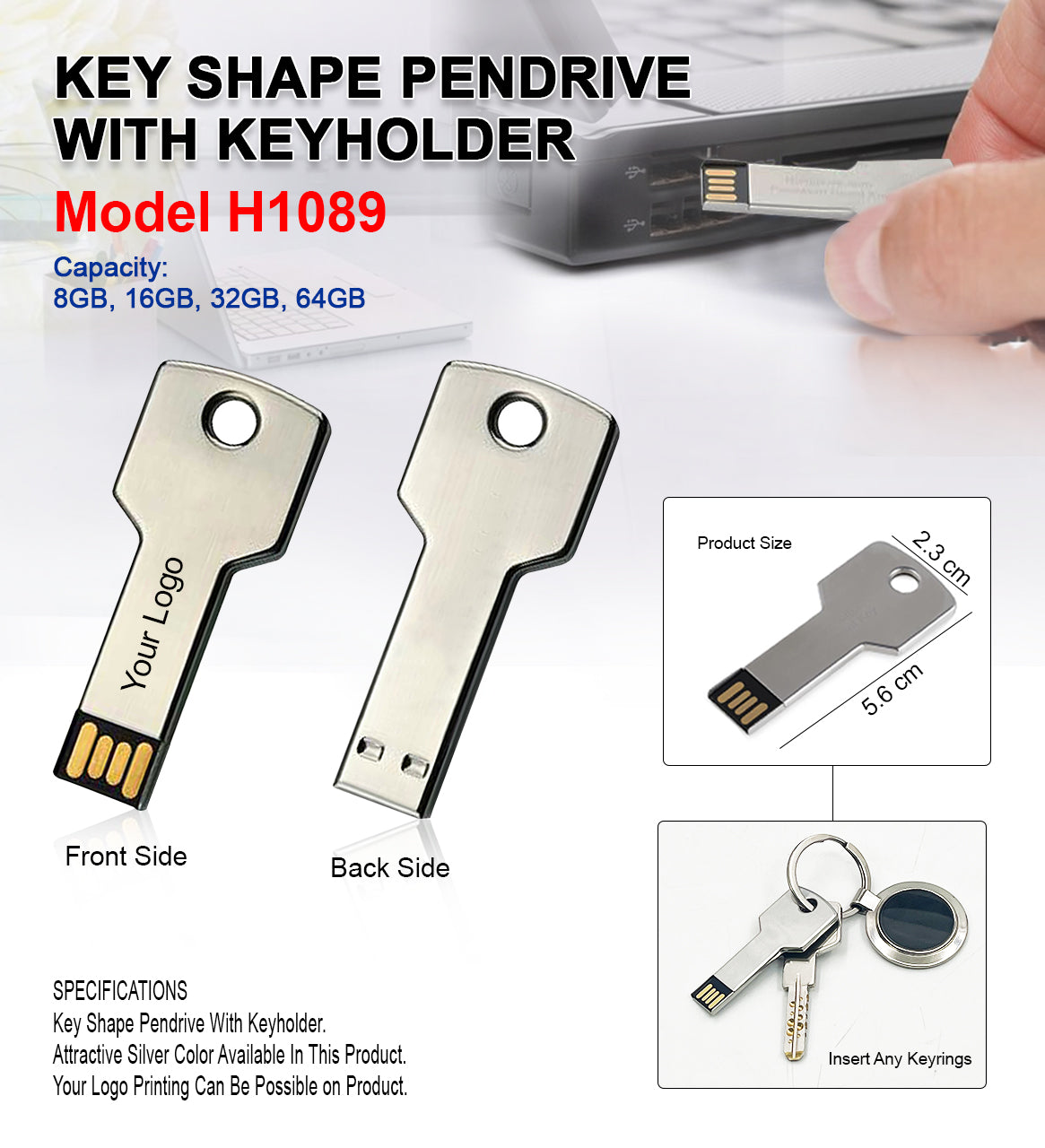 Key Shape Pendrive H1089 - 32GB