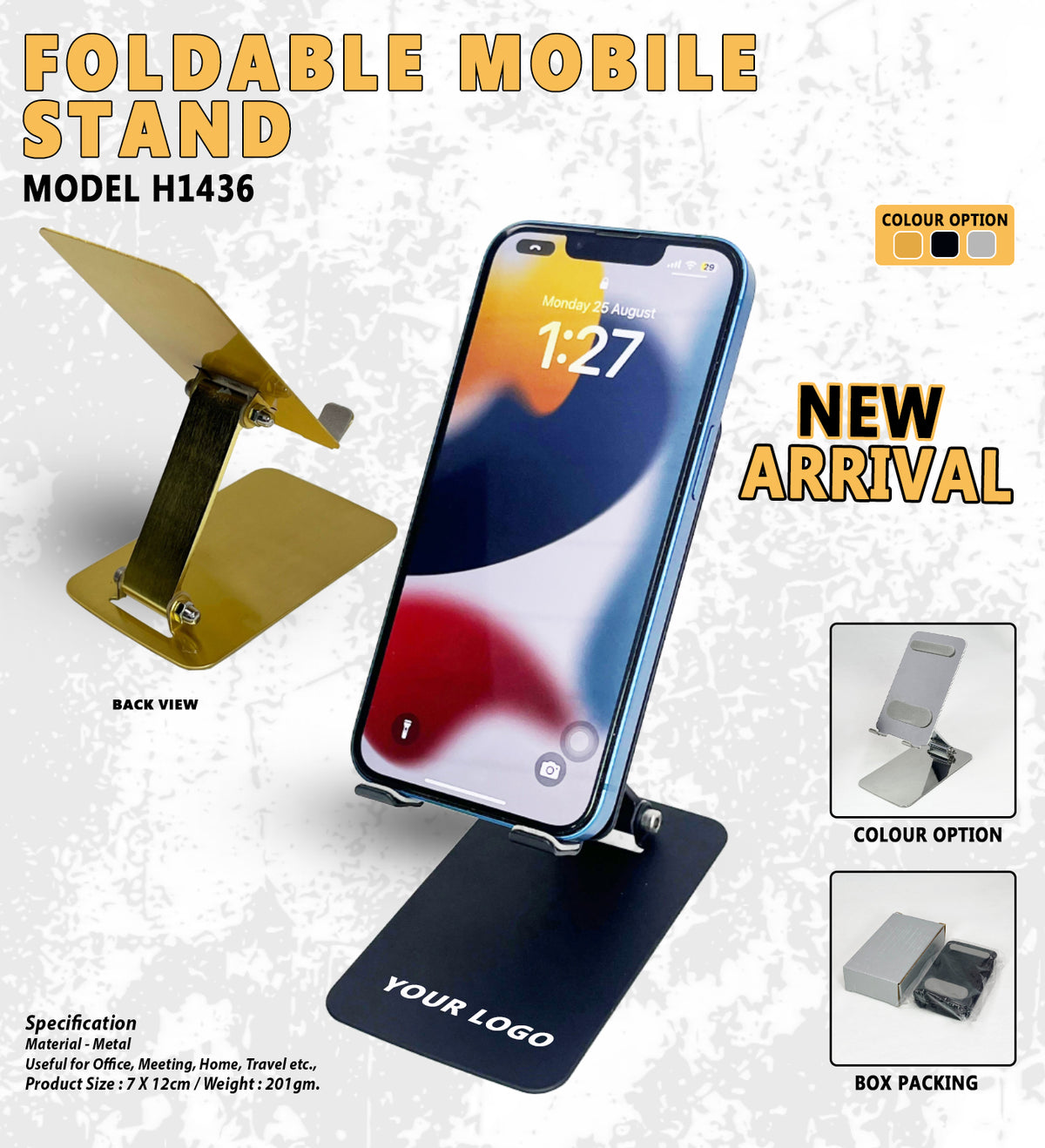 Foldable Mobile Stand H1436 - Golden