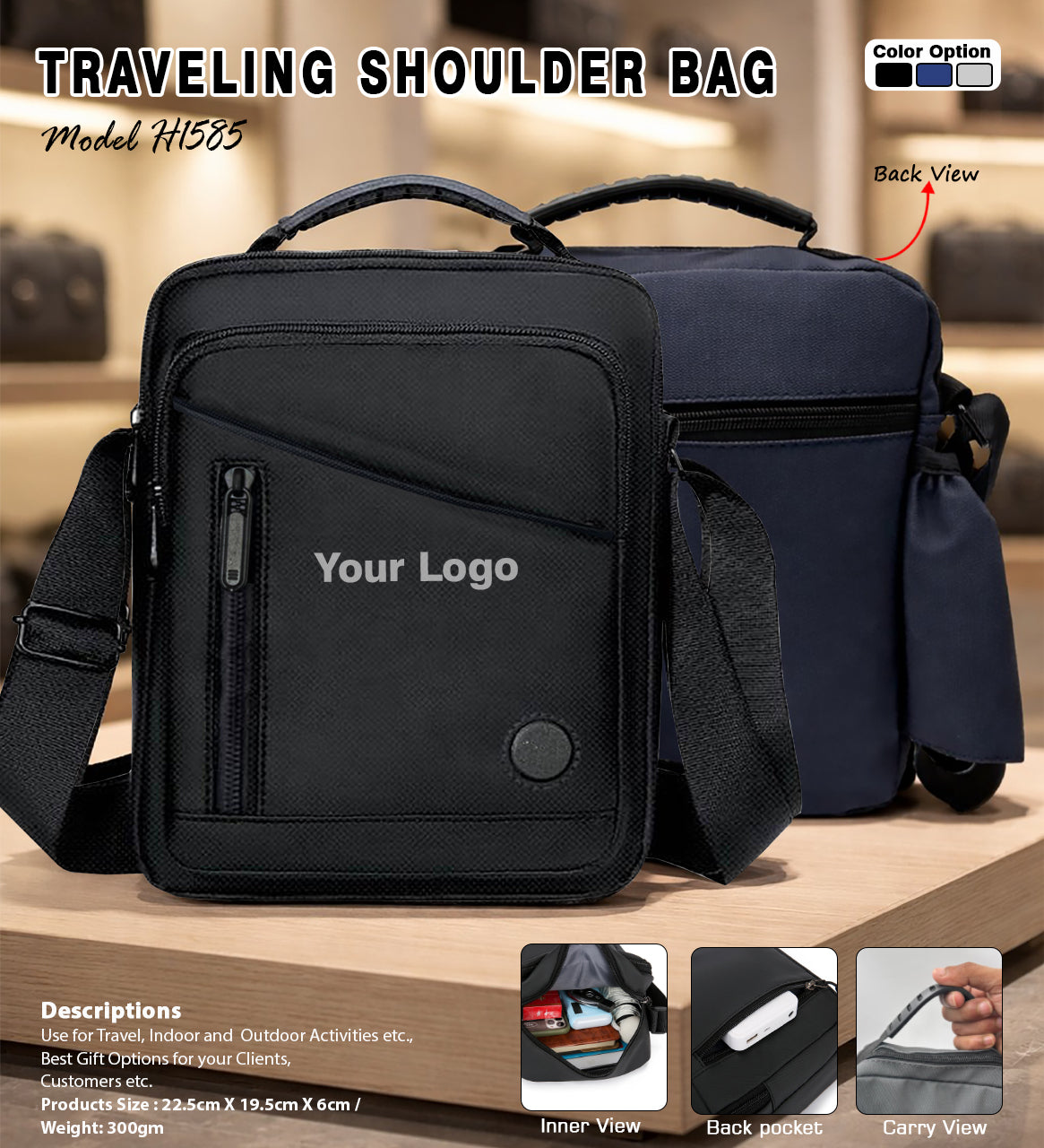 Traveling Shoulder Bag H1585