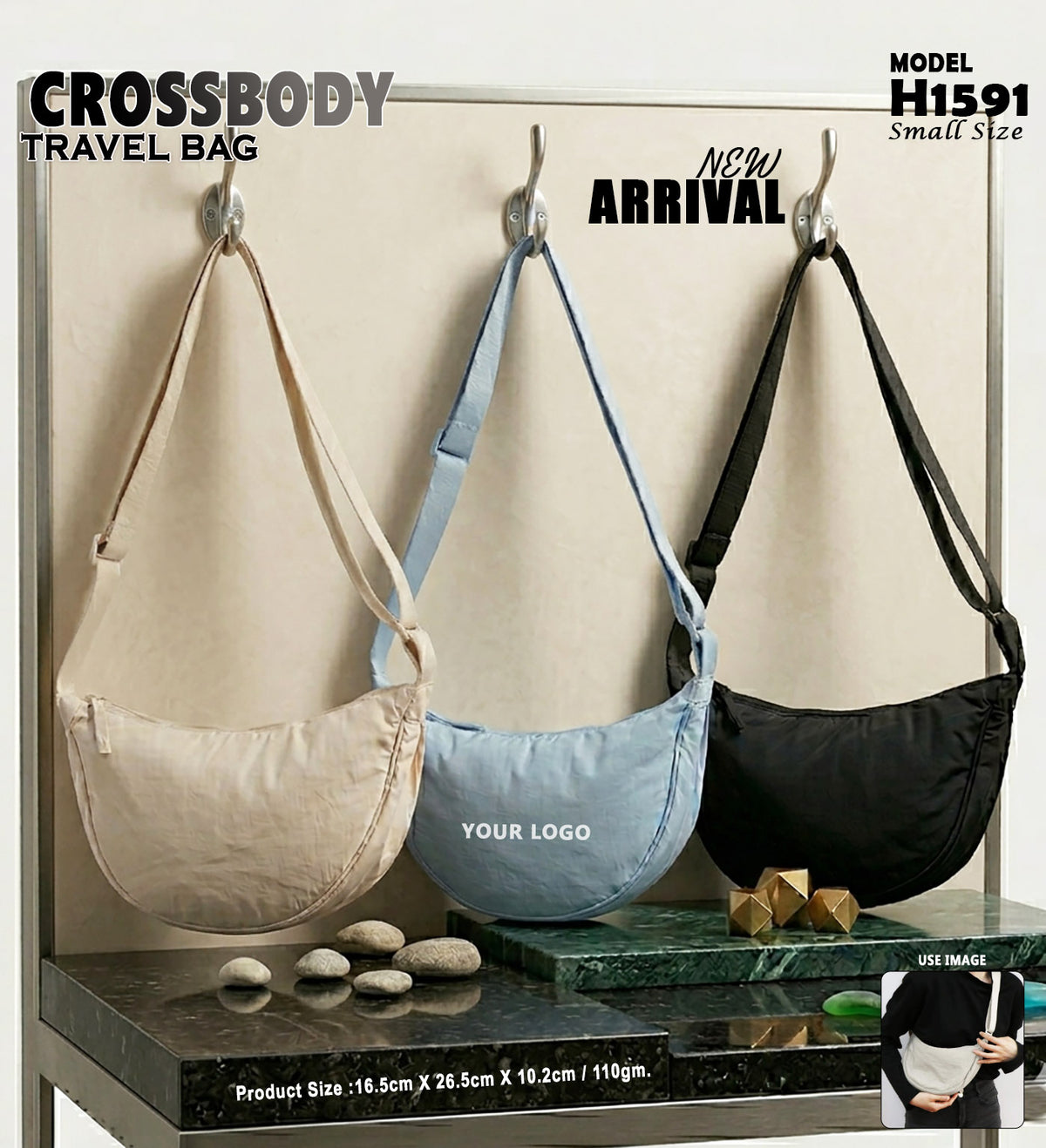 Crossbody Travel Bag H1591 - Small