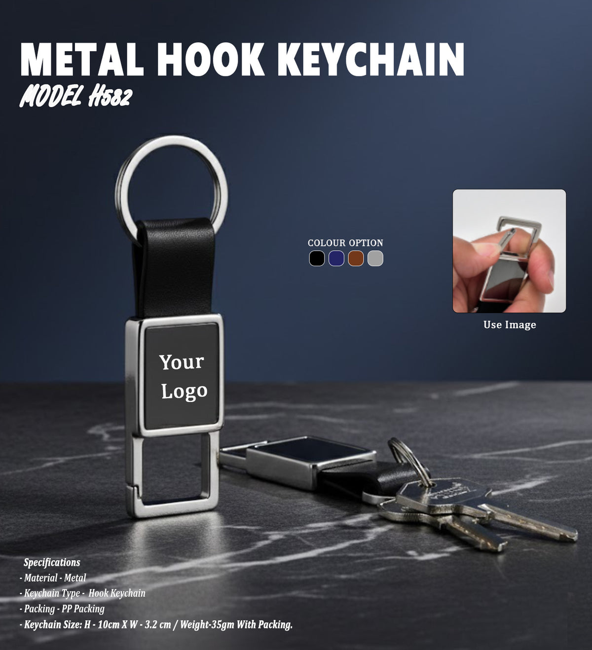 Metal Hook Keychain H582