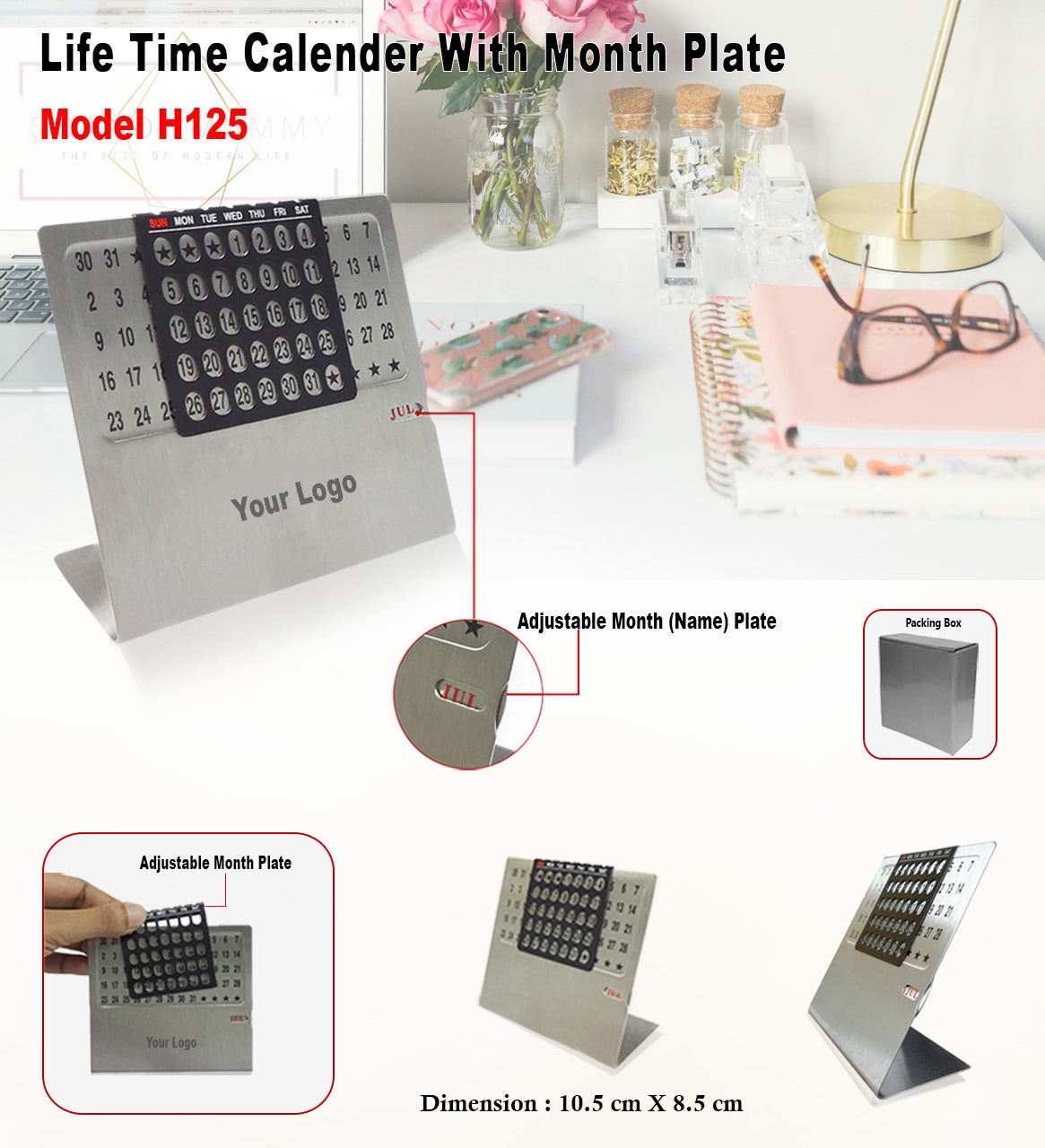 Life Time Calender with Month Display H125