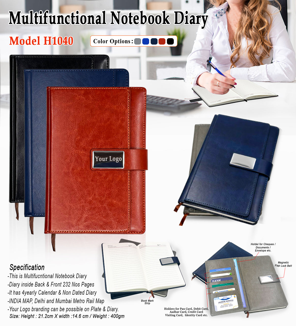 Multiple Notebook Diary H1040