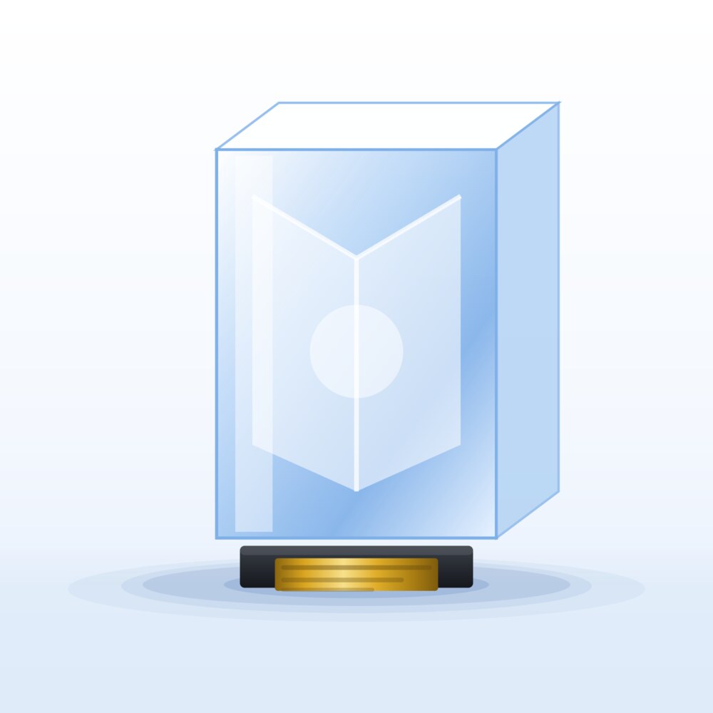 Crystal Cube Memento with 3D Engraving