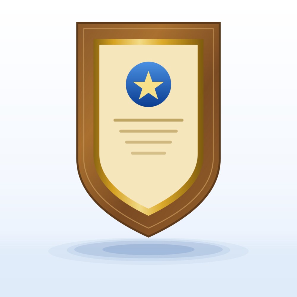 Wooden Shield Award Plaque