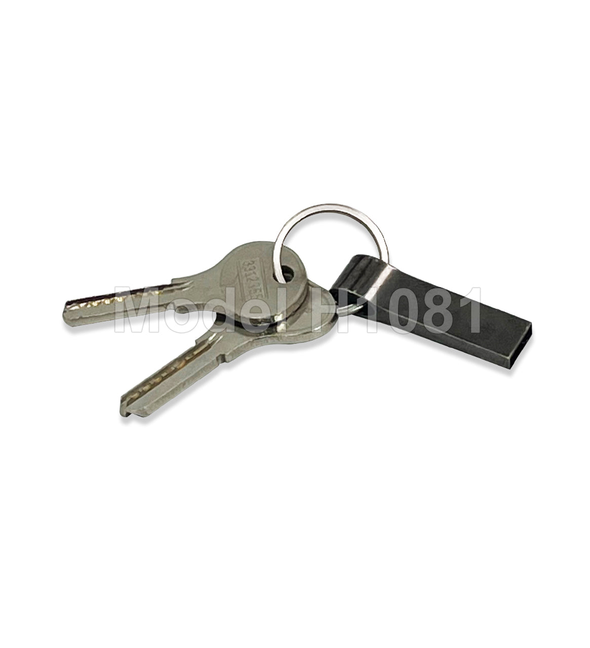 USB Pendrive with Keyring H1081- 16GB Satin Silver Black