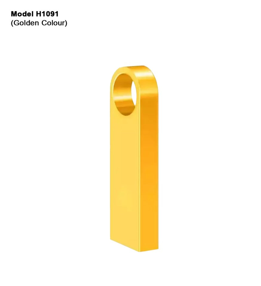 Pendrive With Keyring Holder - Gold (H1091 - 16GB Golden)