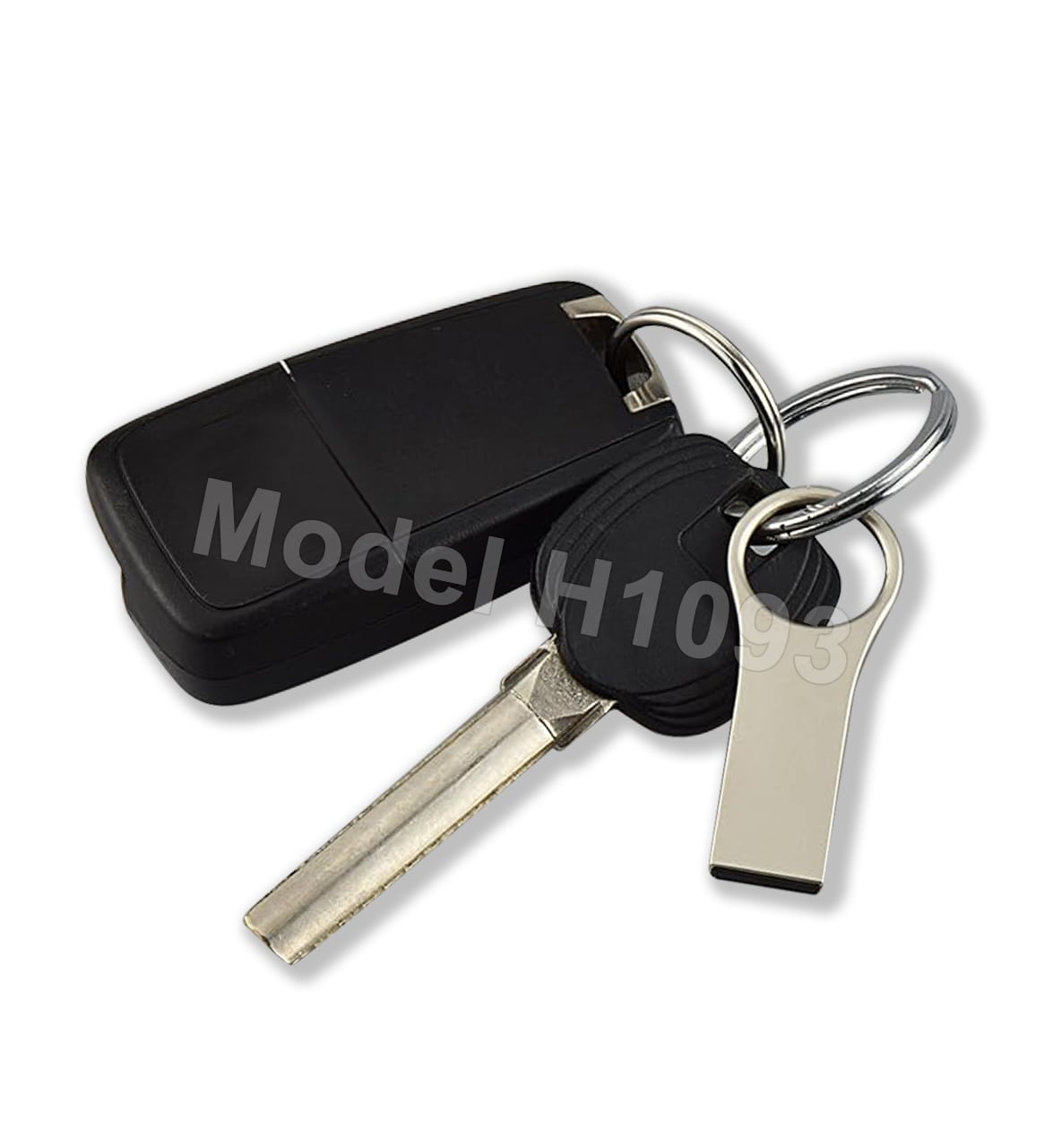 Pendrive With Keyring Holder H1093 -16GB Silver Satin Black