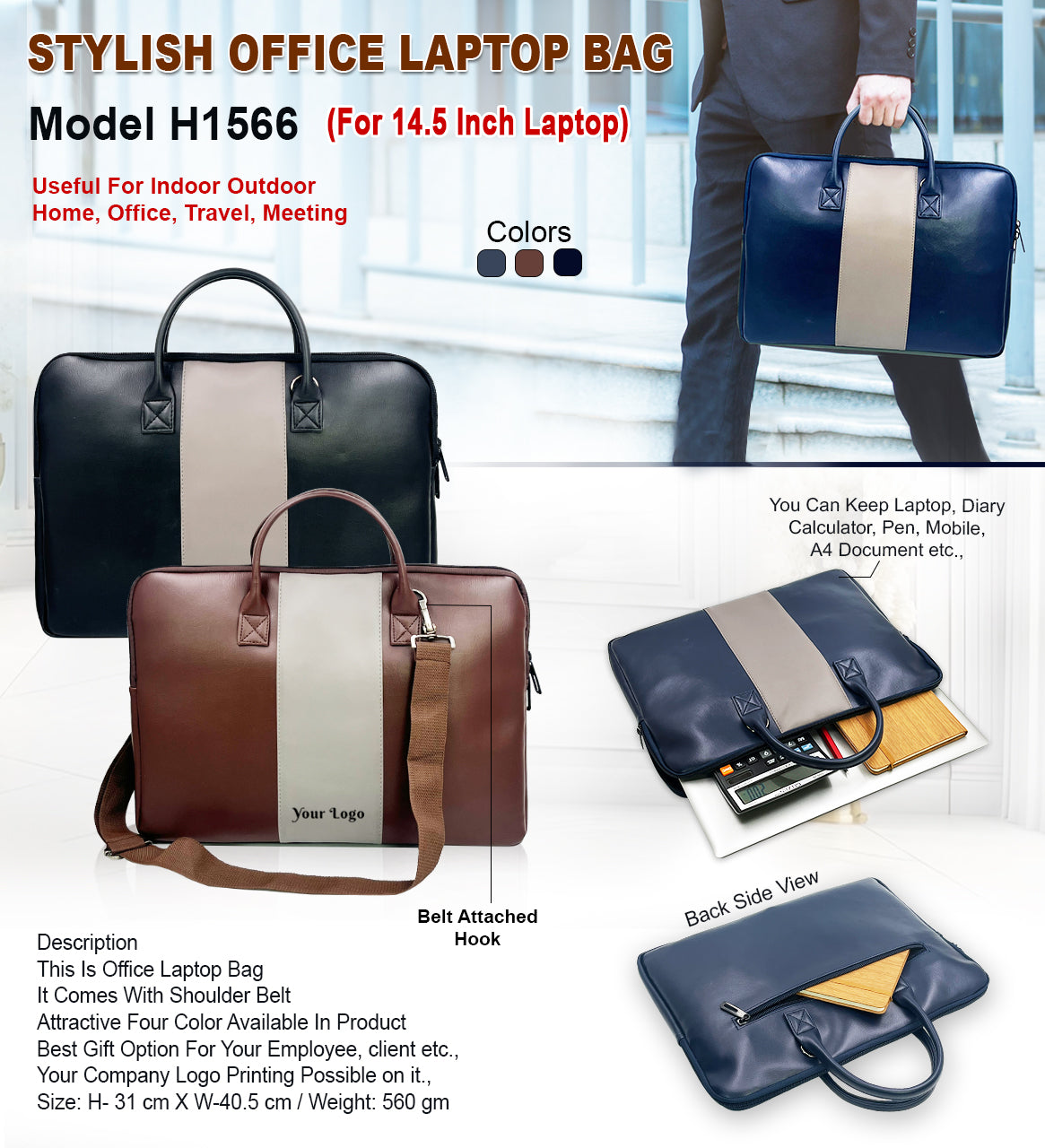 Stylish Office Laptop Bag H1566