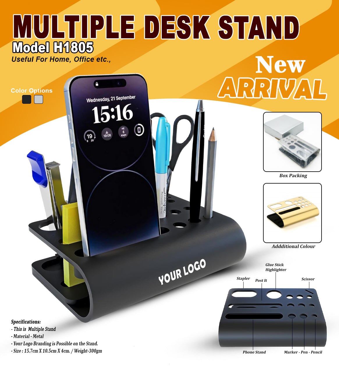 Multiple Desk Stand H1805 - Silver