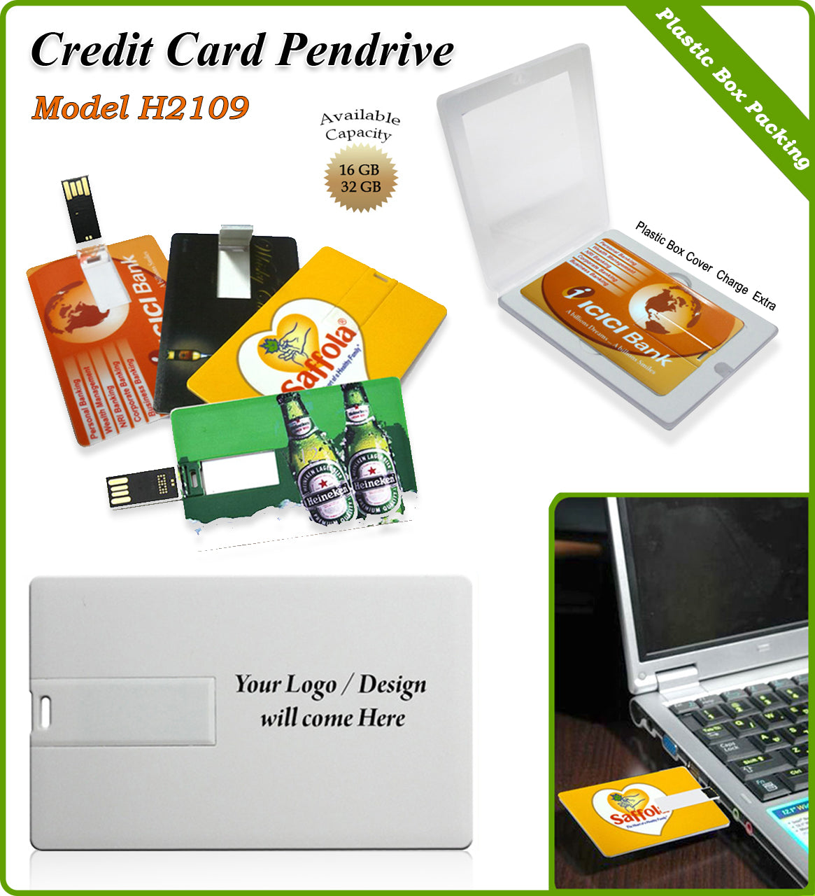 Credit Card Pendrive H2109 - 16GB