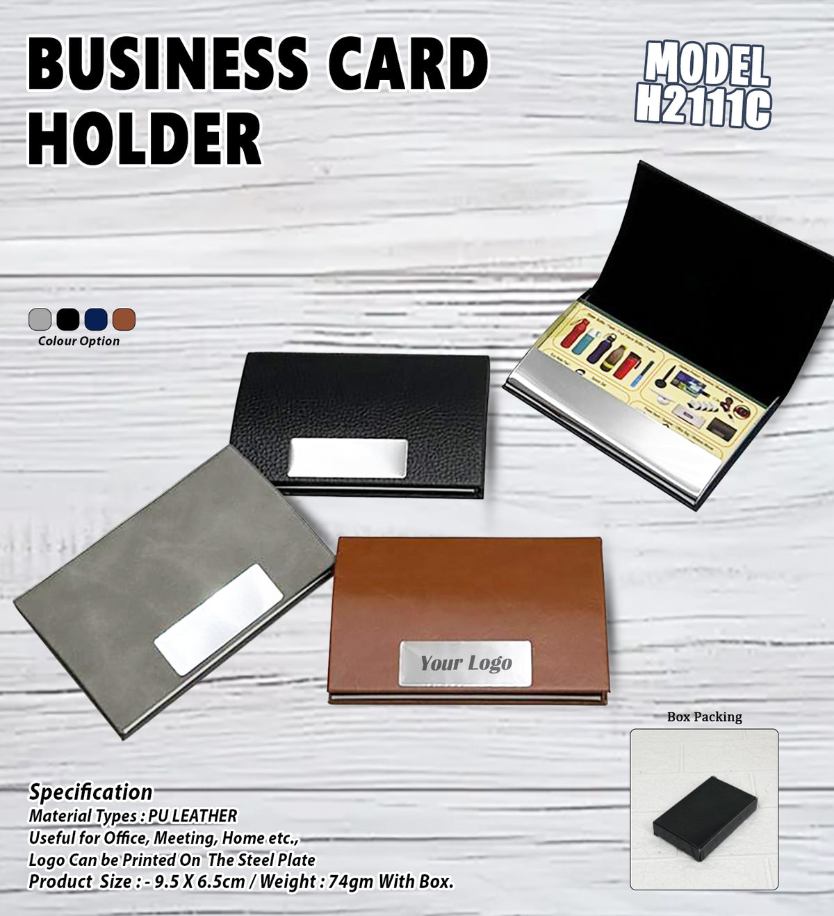 Business Visiting Card Holder H2111C- Colors