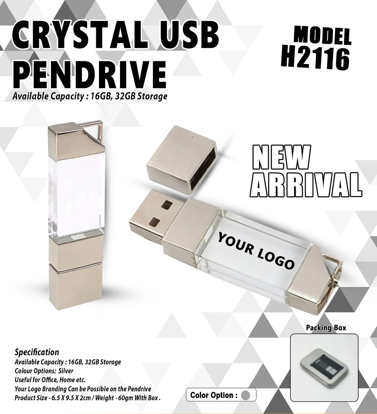 Crystal USB Pendrive H2116 - 16GB