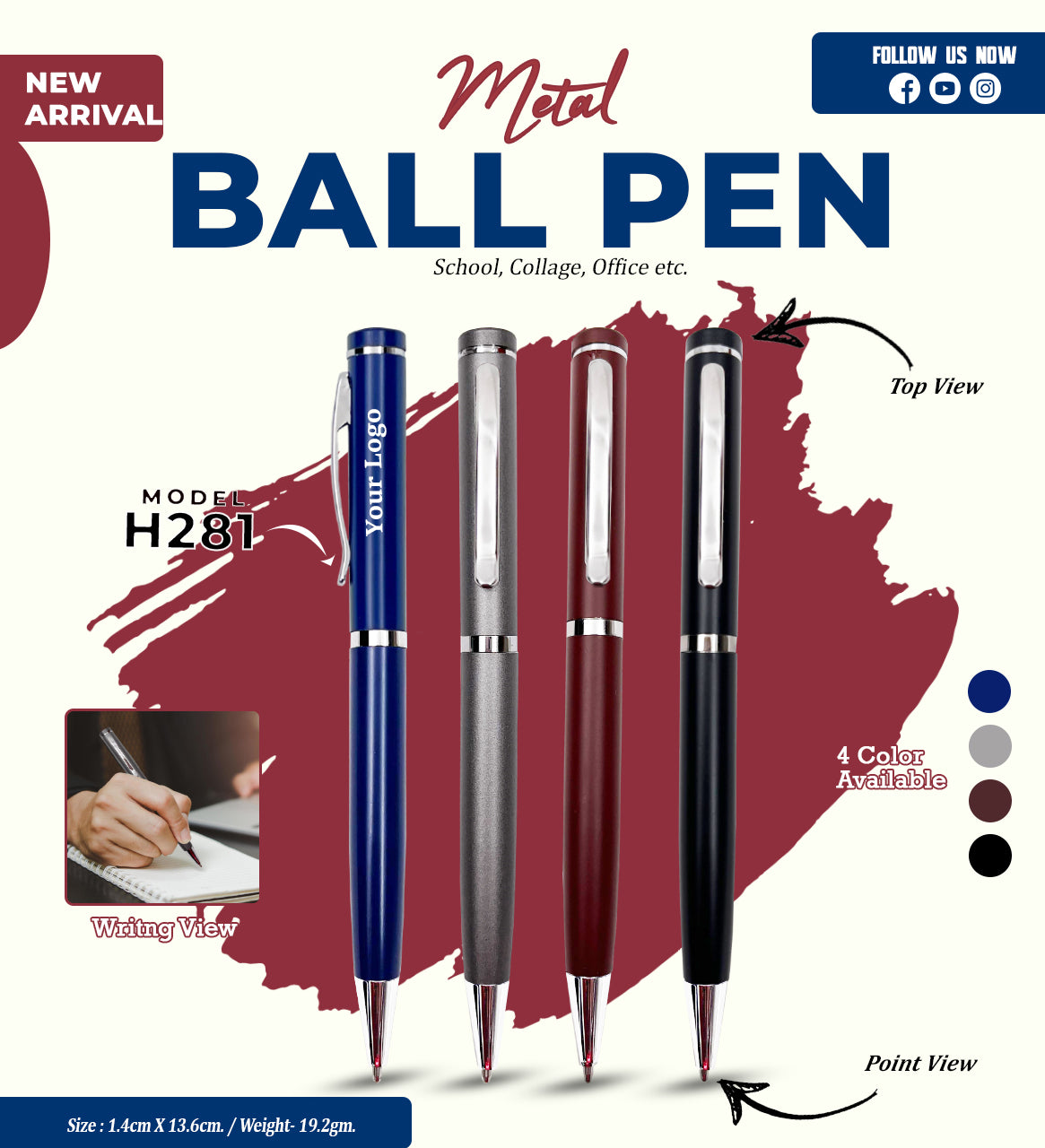 Metal Ball Pen H281