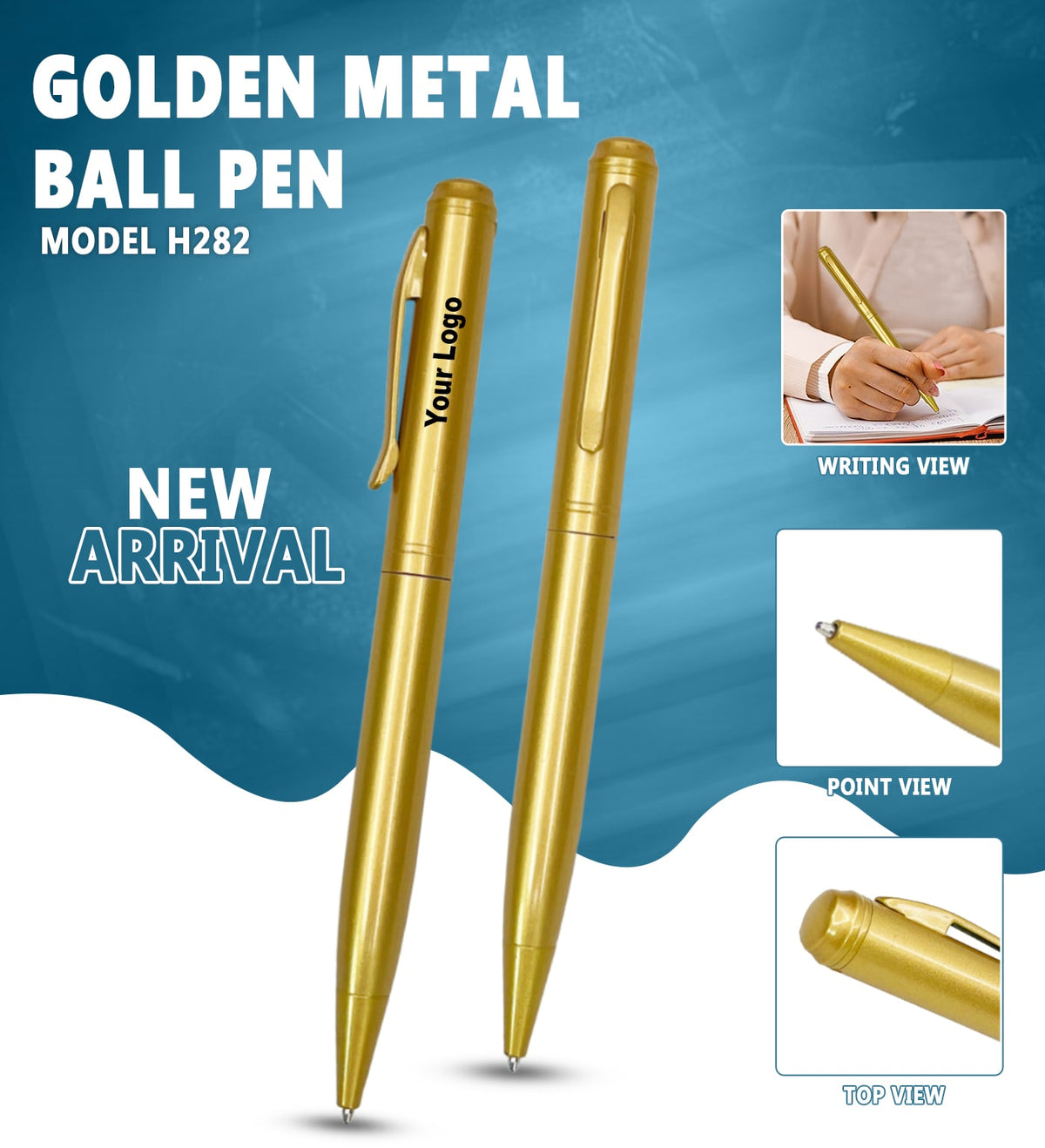 Golden Metal Ball Pen H282