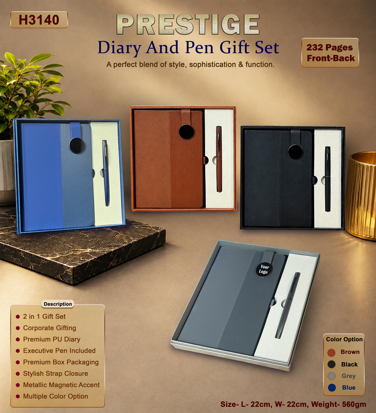 Diary And Pen Gift Set H3140