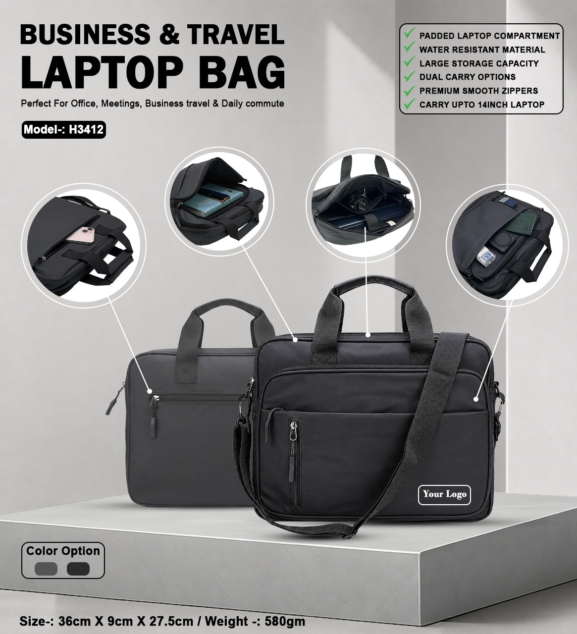 Business & Travel Laptop Bag H3412