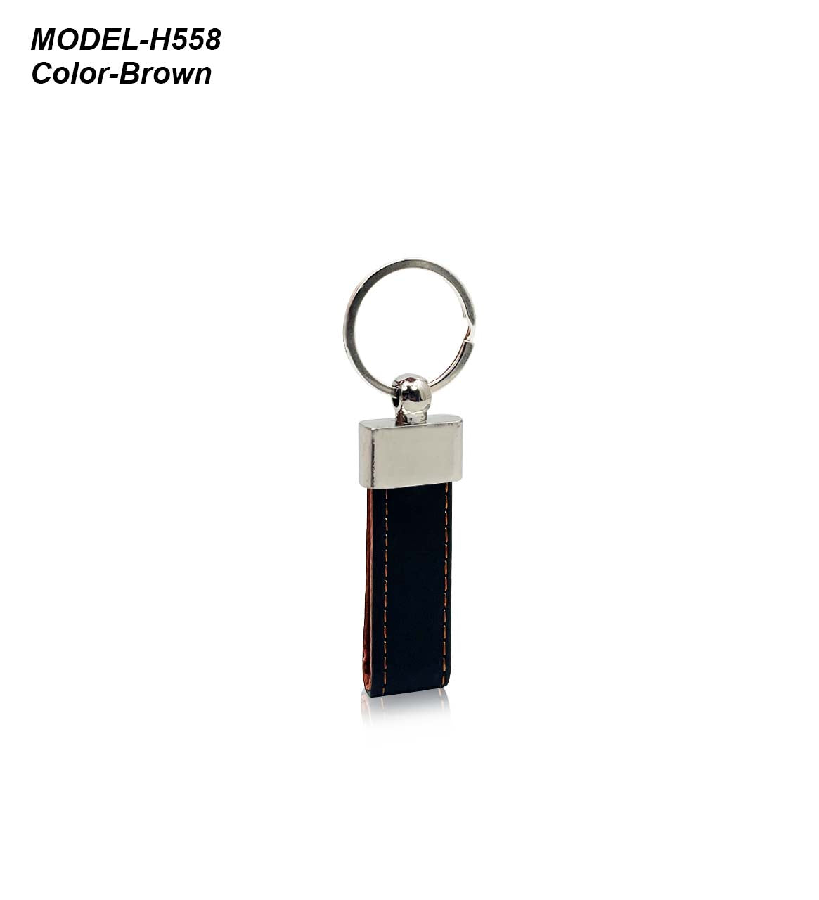Metal Keychain with PU Belt H558