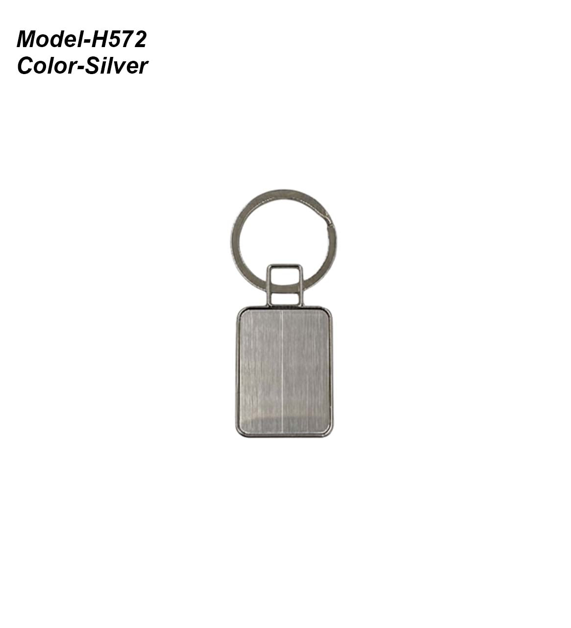 Rectangle Shape Metal Keychain H572