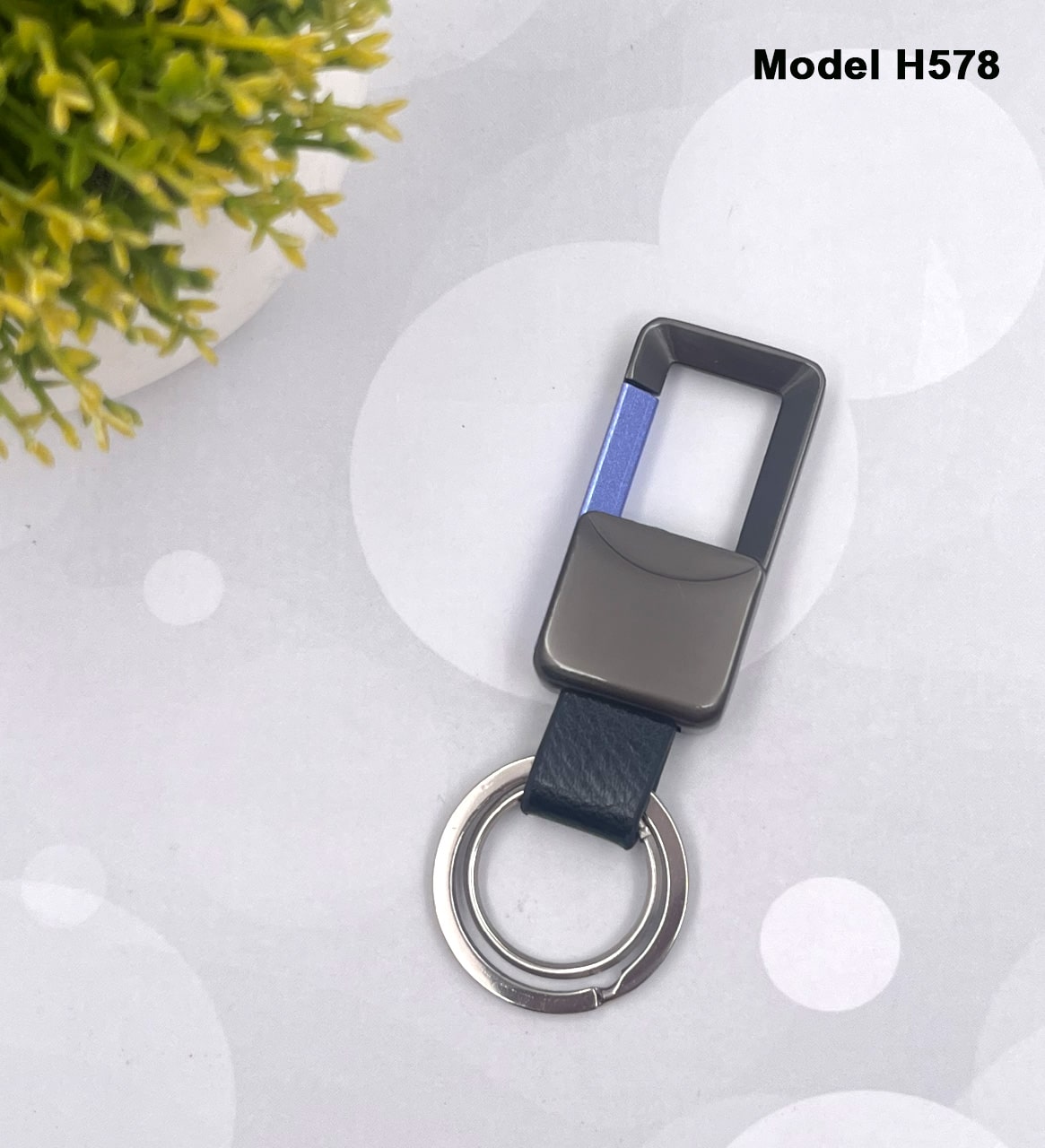 Premium Metal Keychain with Hook H578