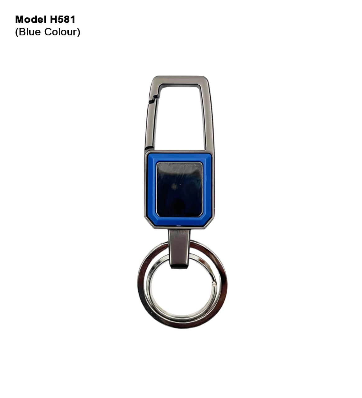 Gun Metal Carabiner Metal Hook Keychain H581