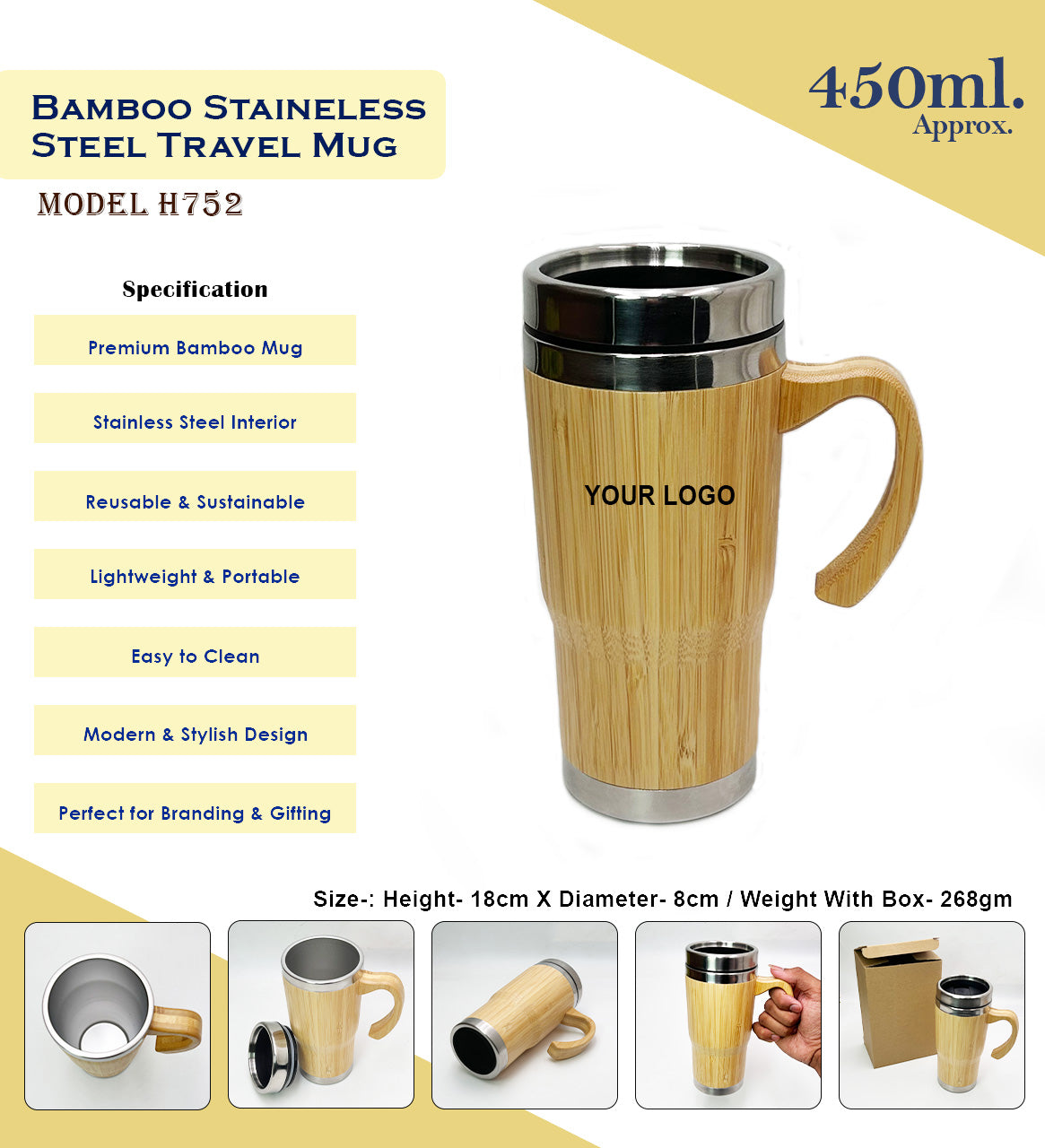 Bamboo Travel Mug H752