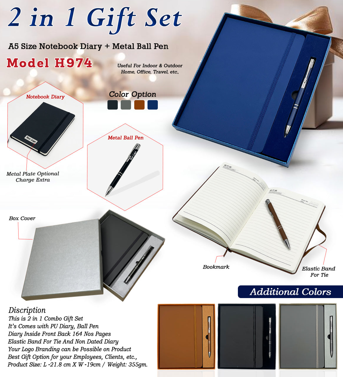 H974 Executive 2-in-1 Corporate Gift Set H974