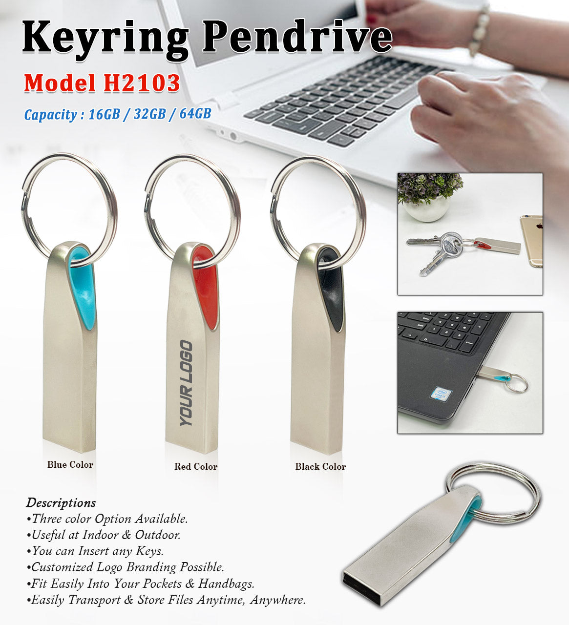 Keyring Pendrive H2103 - 32GB