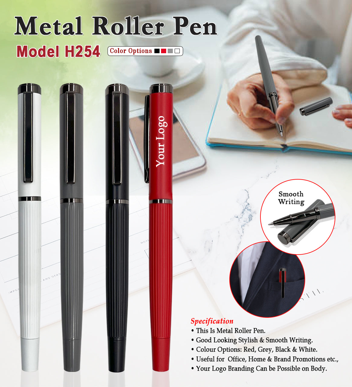 Metal Roller Pen H254