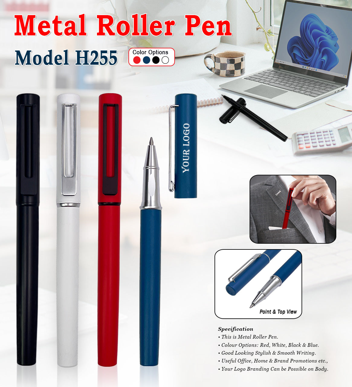 Metal Roller Pen H255