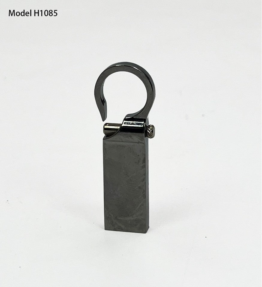 Round Keylock Pendrive (H1085 - 32GB Silver Satin Black)