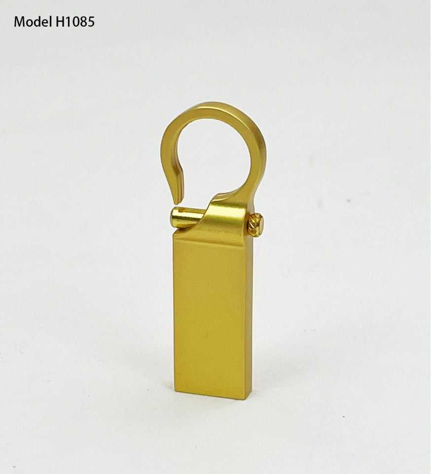 Round Keylock Pendrive - Gold (H1085 - 32GB Golden)