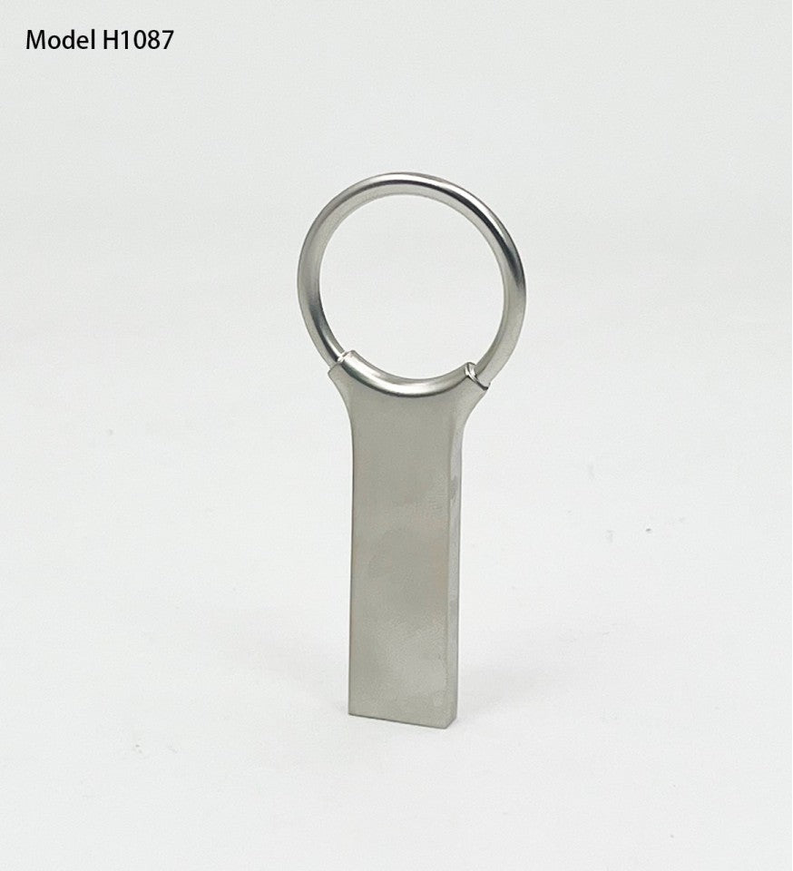 USB Key Holder Pendrive (H1087 - 32GB Silver Satin Black)