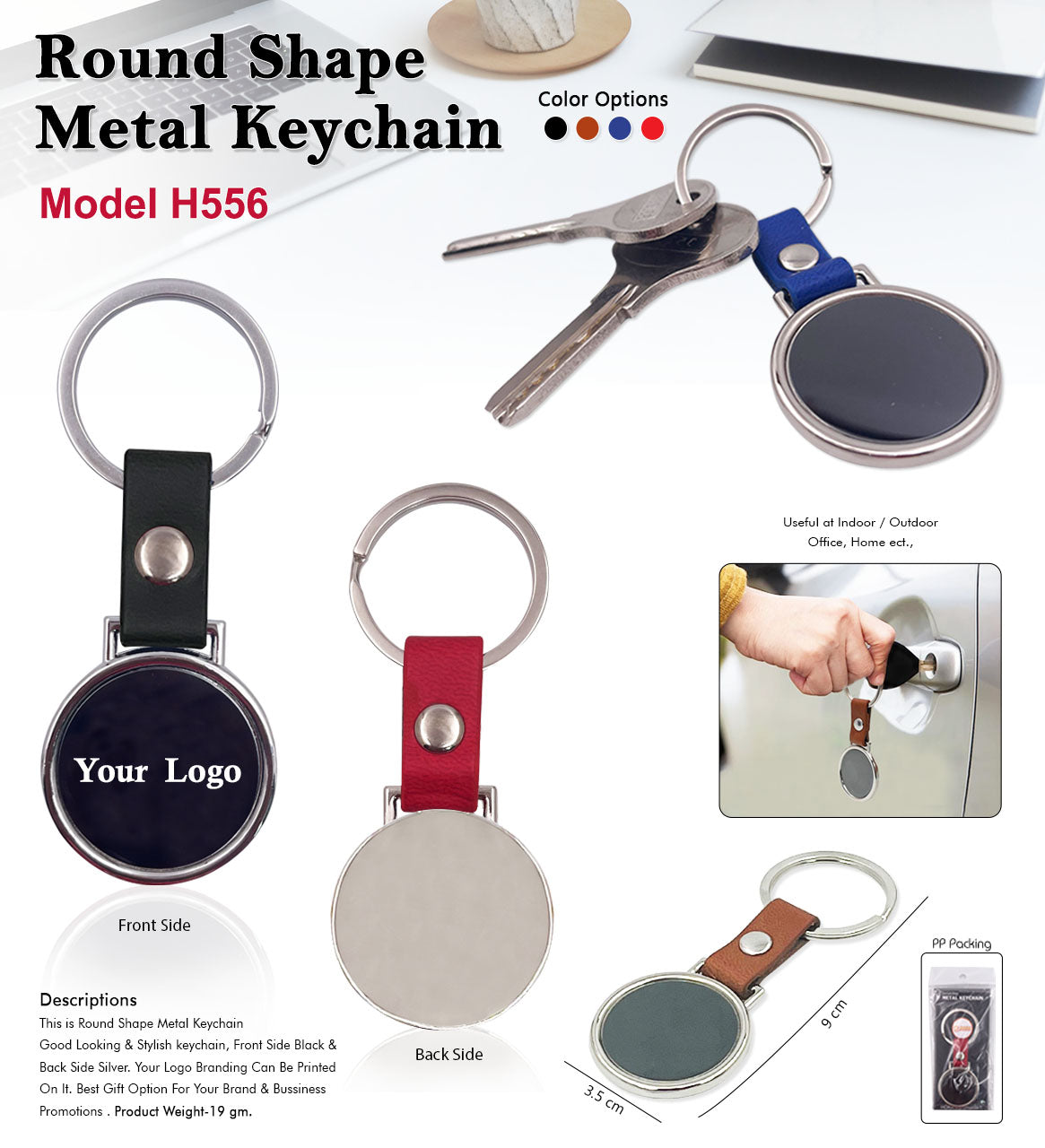 Roud Shape Metal Kechain H556
