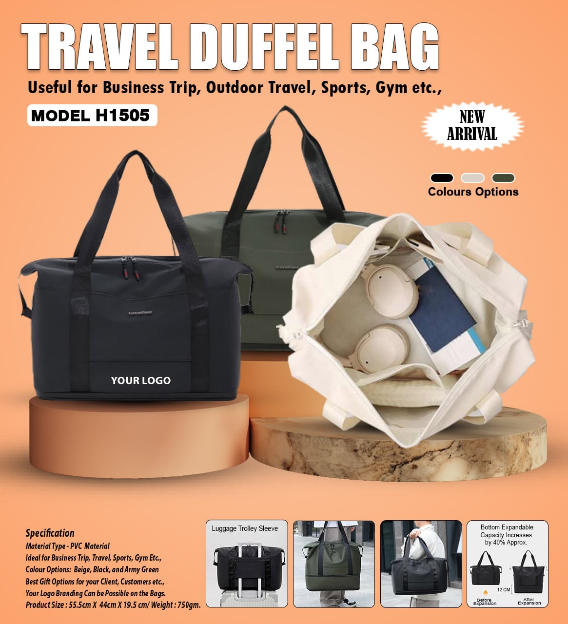 Travel Duffel Bag H1505