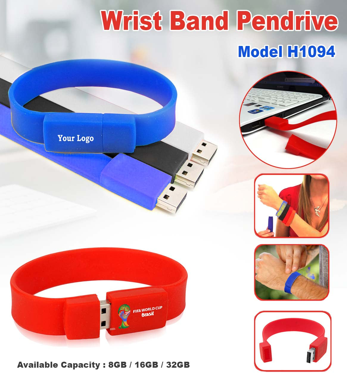 Wrist Band Pendrive H1094 -16GB